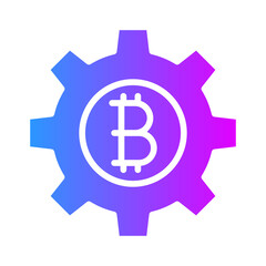 Bitcoin in gradient color