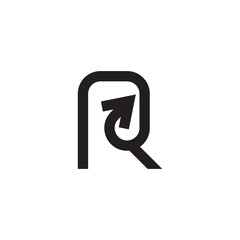 letter R arrow vector logo design