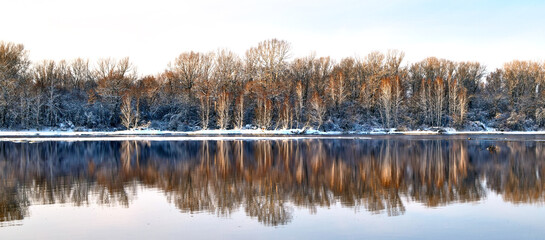 mirror image in the river