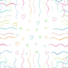 seamless valentine day pattern background with heart and border , valentine card