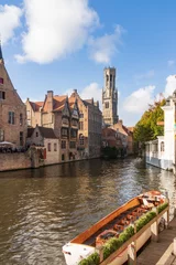 Poster Canal et beffroi de Bruges - Belgique © olivierguerinphoto