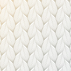 Flower petal or leaves geometric pattern vector background. Repeating tile texture of this line on oval shape with gradient effect. Pattern is clean usable for wallpaper, fabric, printing. - 481954505