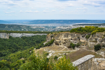 Fototapeta na wymiar Chufut-Kale, medieval cave settlement in Crimea