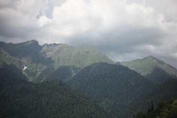 View of very beautiful mountains in summer 
