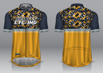 jersey design for cycling sport, front and back view