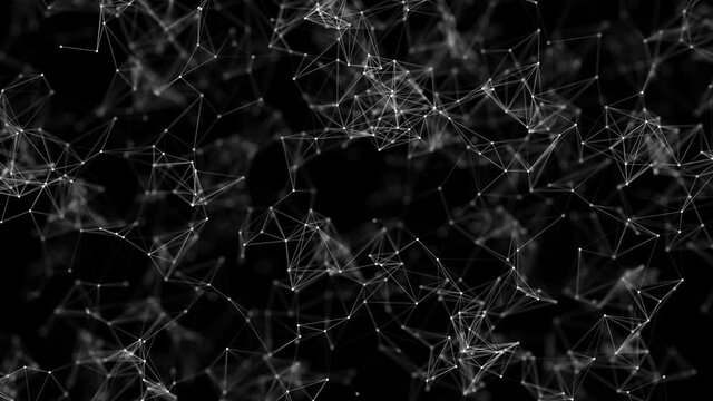 computer network technology connected lines and dots.