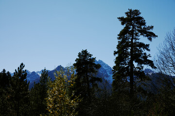 mountain blue sky sunny day nature landscape ecology