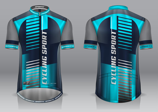 jersey design for cycling sport, front and back view