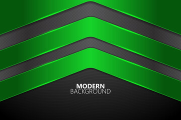 Modern background overlapped layer shape with green gradient