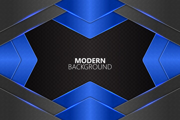 Modern background overlapped layer diagonal shape with blue gradient