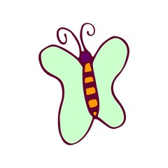 Illustration of abstract butterfly on white background