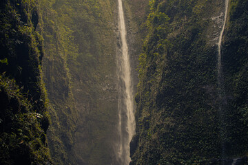 Trail to sacred waterfalls in the valley at hana, Maui, Hawai