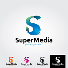 minimal s letter logo template - vector illustration