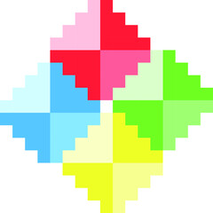 Fototapeta premium Gemstone pixel art vector illustration. 