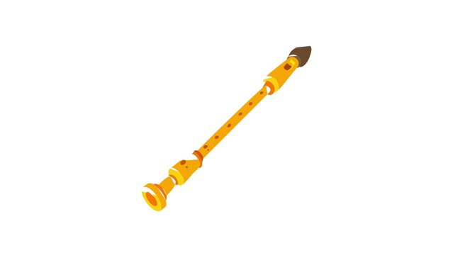 Musical pipe icon animation best cartoon object on white background