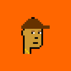 cyberpunk pixel art simple design vector