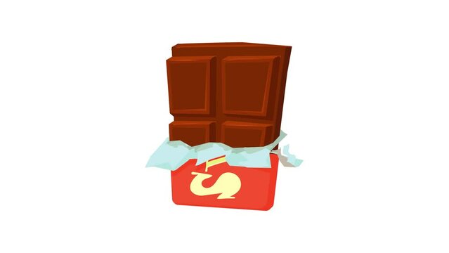 Chocolate icon animation best cartoon object on white background