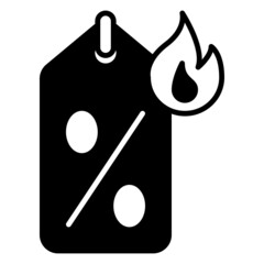 hot deal icon illustration