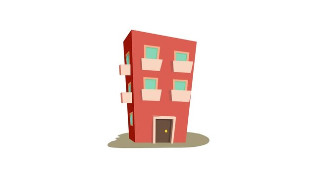 Dwelling house icon animation best cartoon object on white background