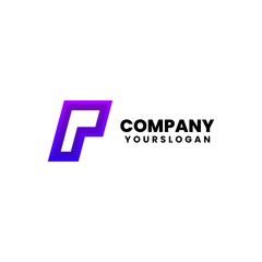Obraz premium modern letter p logo design