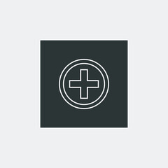 Obraz premium Add icon vector on white background. plus icon vector