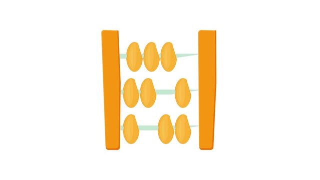 Abacus icon animation best cartoon object on white background
