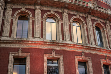 Obraz premium detail of the facade of the Royal Albert Hall