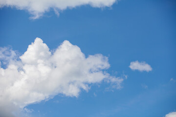 Blue sky with cloud background.