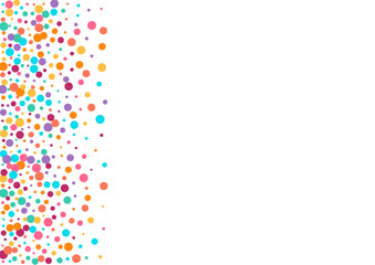 Rainbow Circle Carnaval Vector White Background.