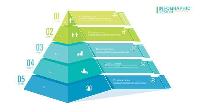 Pyramid infographic template with five elements stock illustration Pyramid, Pyramid Shape, Infographic, Chart