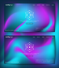 landing page design inspiration with abstract background