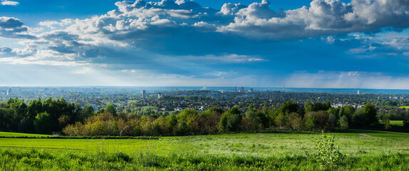 Panorama of Rzeszow City from the hill