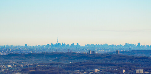 東京のパノラマ風景写真
