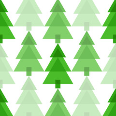 green christmas tree patterns on a white background vector	