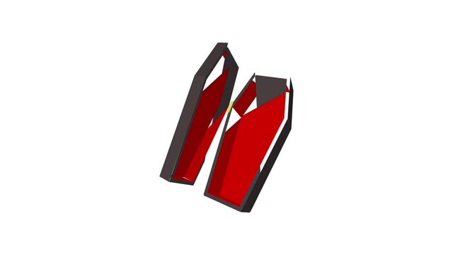 Coffin icon animation best cartoon object on white background