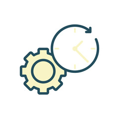 time management icon, project management vector