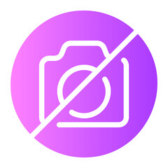 no photos gradient icon