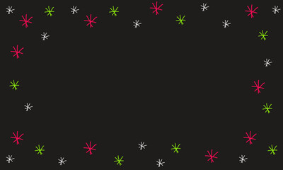 black background with assorted-color star abstract collection