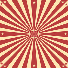 Fototapeta premium Red rays on a light background. Circus background. Vector illustration