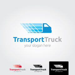 Truck logo vector design. 