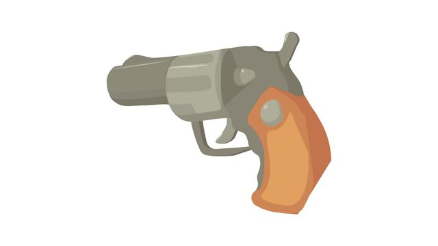 Gun icon animation best cartoon object on white background