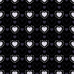 A seamless vector pattern of a heart. a textural vibe that is both contemporary and chic. A vibrant background dotted with heart symbols