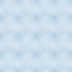 Seamless repeat pattern, gradient soft blue digital watercolor clouds texture. Abstract background. Jpg illustration.