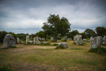 view on the megaliths of Herdeven