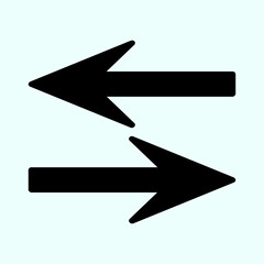 Black arrow icon vector EPS- 10