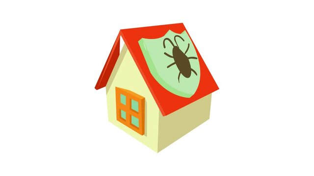 Disinfection house icon animation best cartoon object on white background