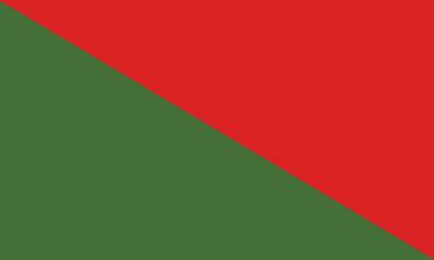 green background with red slanted square