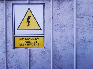 Sign high Voltage 
