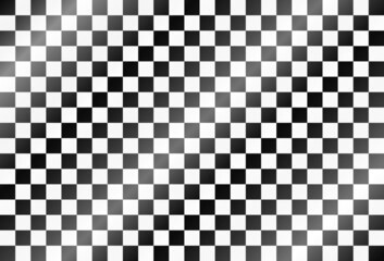 Black and white checkered pattern background. Vector illustration of black and white squares. Checkerboard graphic. Shining wallpaper consist of repeatable texture. Racing finish flag concept.
