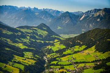 The village of  in Alpbach Valley,Austria,Tirol - obrazy, fototapety, plakaty